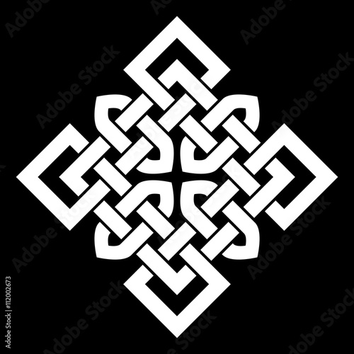 Celtic or Oriental (Chinese, Korean or Japanese) style knot vector illustration. 