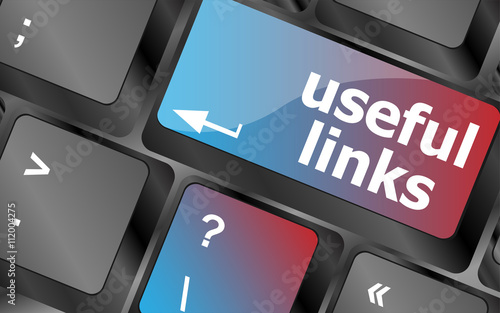 useful links keyboard button - business concept vector, keyboard key, keyboard button, vector keyboard
