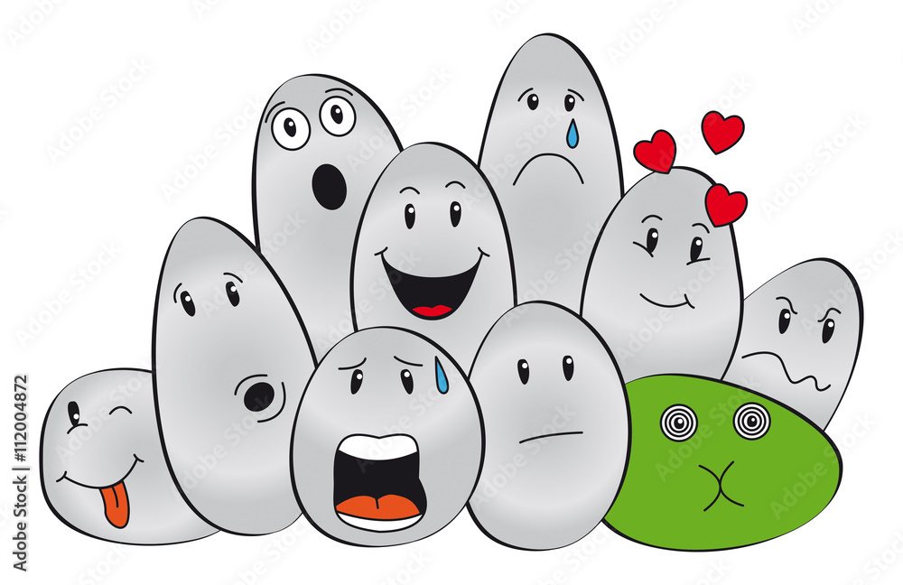Fototapeta premium piedras emociones asco