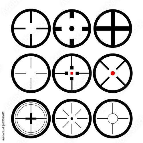 Set of different sights on a white background vector eps 10