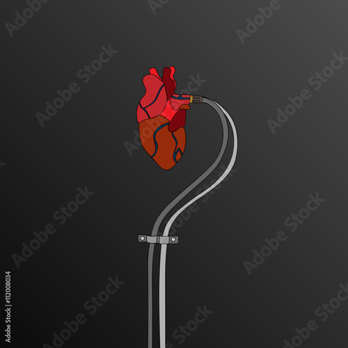 Artificial heart background