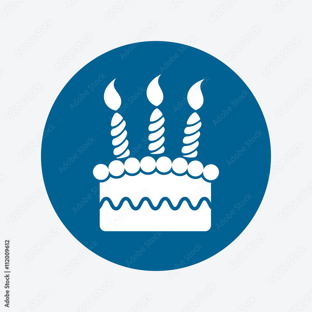 Obraz premium vector birthday cake icon
