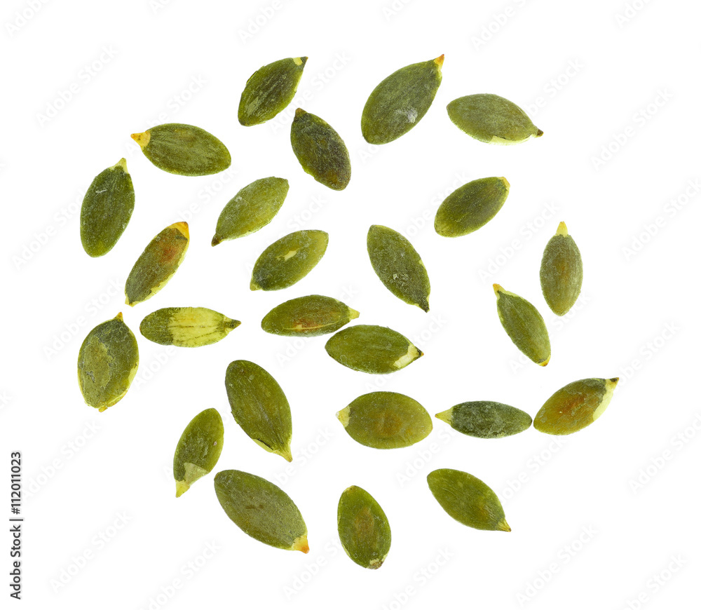 pumpkin seeds isolated on white background pumpkin seeds isolated on white background