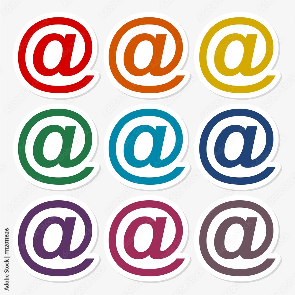 E-mail internet sticker set