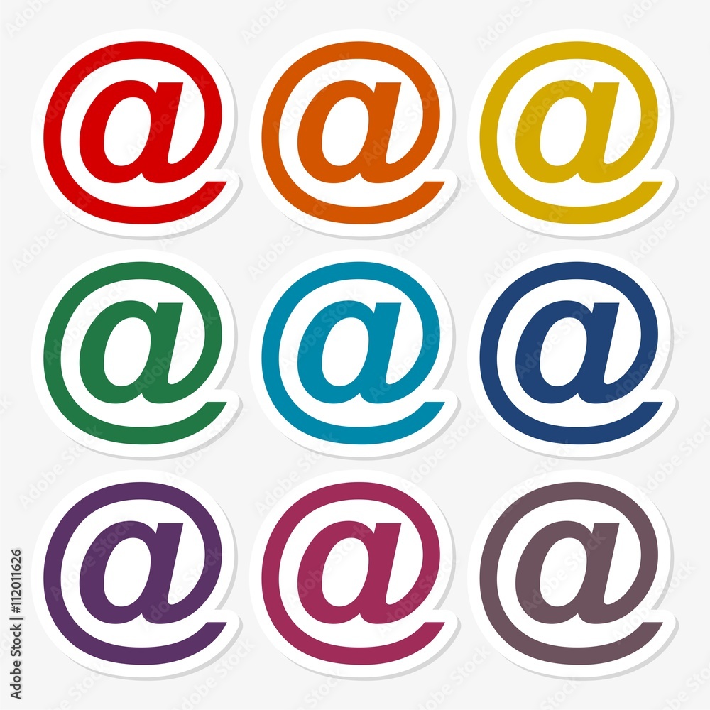 E-mail internet sticker set E-mail internet sticker set