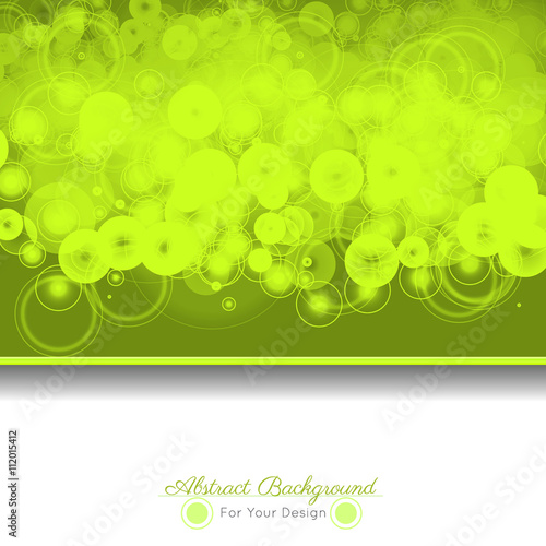 Abstract green background with round shapes