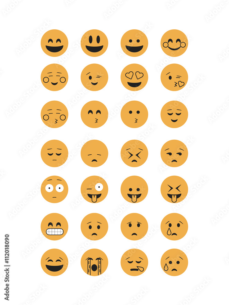 Emoticon vector. Emoji vector. Smile icon set. Emoticon icon web - stock vector. Emoticon vector. Emoji vector. Smile icon set. Emoticon icon web - stock vector.
