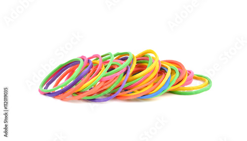  pile of colorful rubber bands