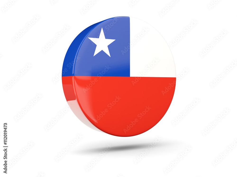 Round icon with flag of chile Round icon with flag of chile