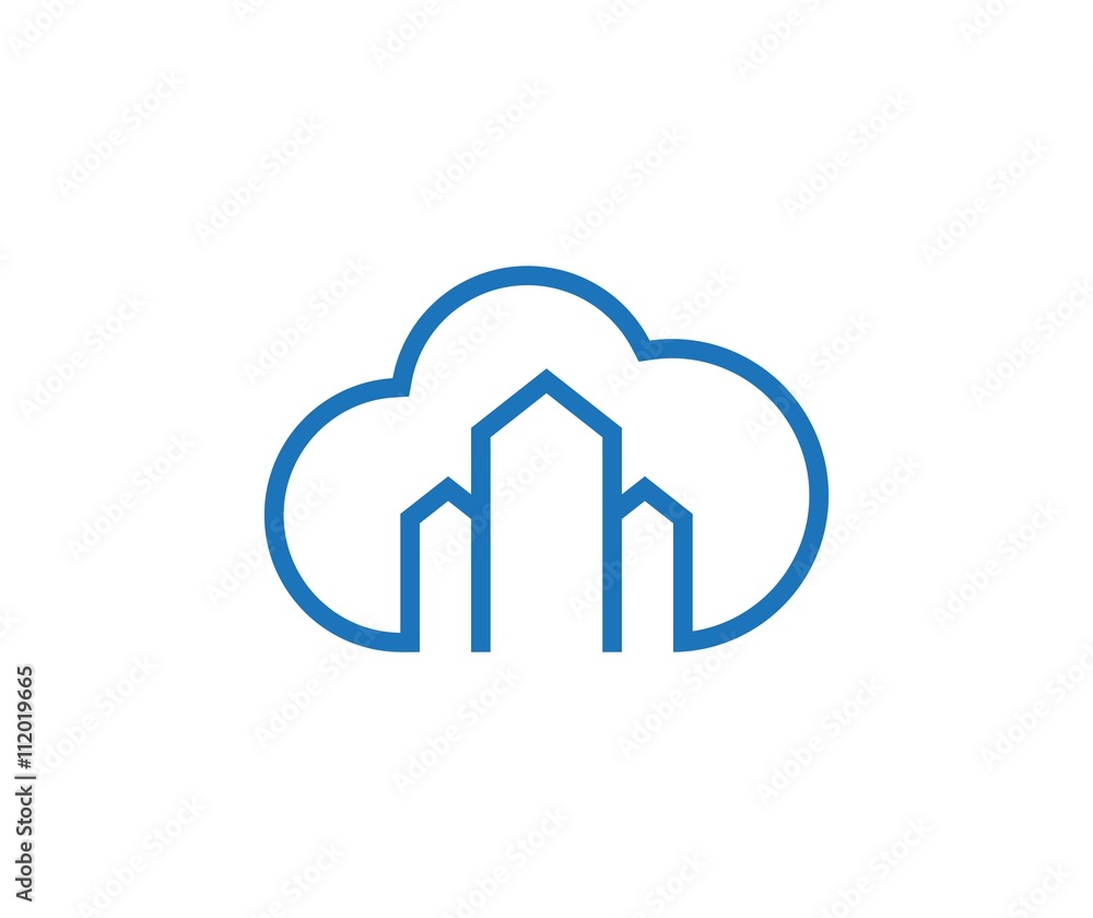 Cloud building logo Cloud building logo