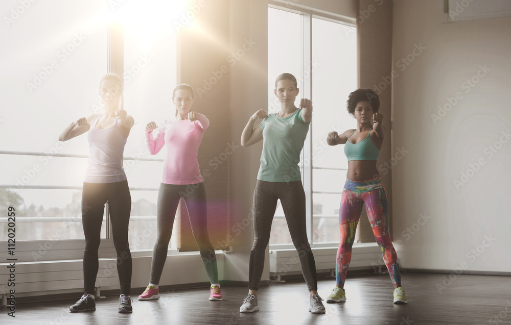 Fototapeta premium group of women working out in gym