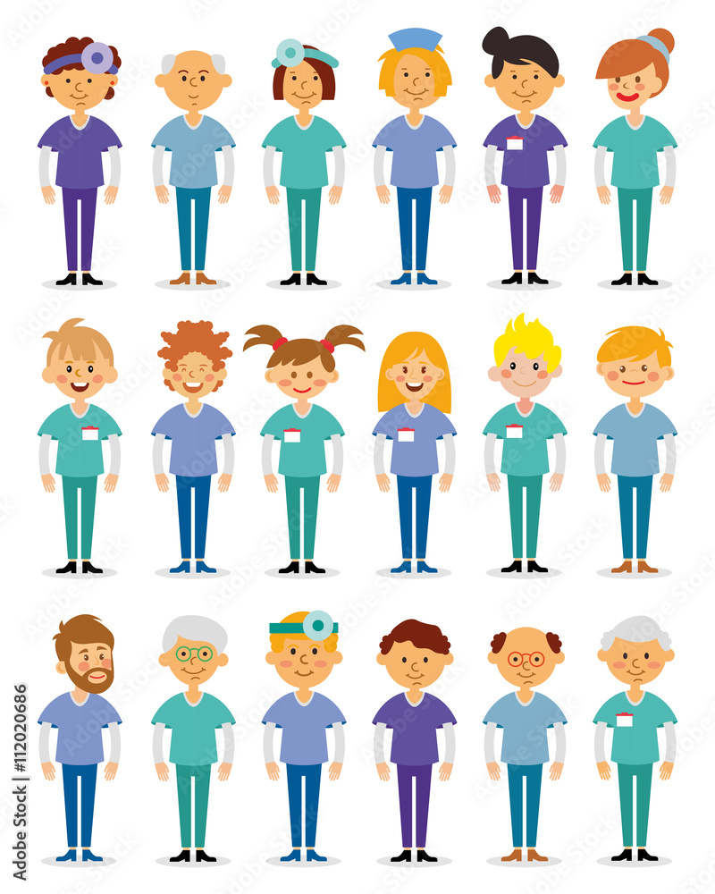 Vector illustration of a doctor in uniform. Vector illustration of a doctor in uniform.