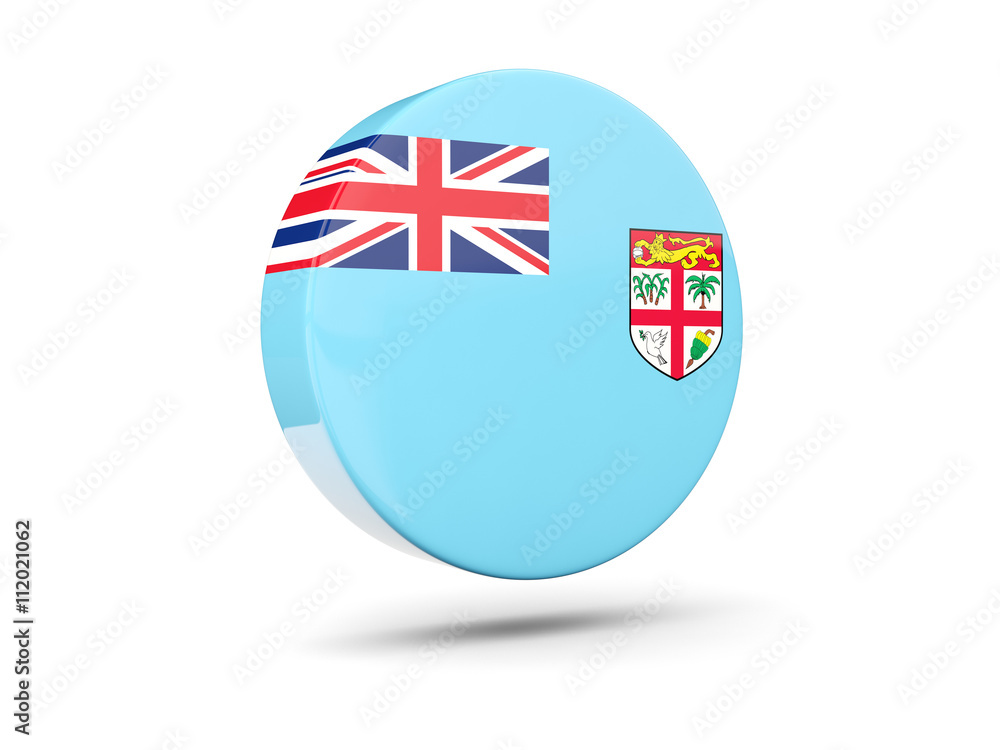 Round icon with flag of fiji Round icon with flag of fiji