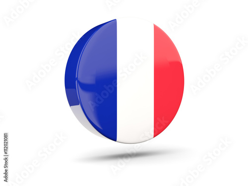 Round icon with flag of france
