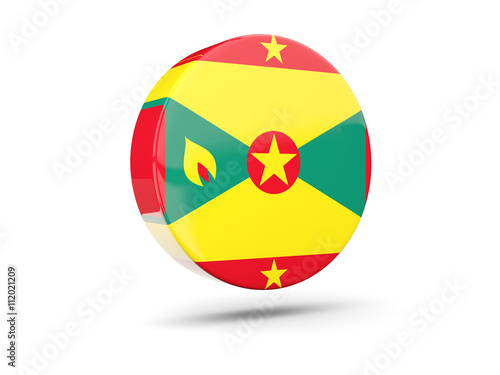 Round icon with flag of grenada