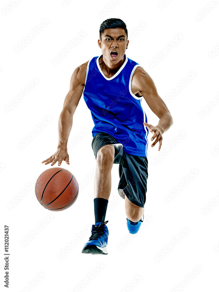 Fototapeta premium basketball player man Isolated 