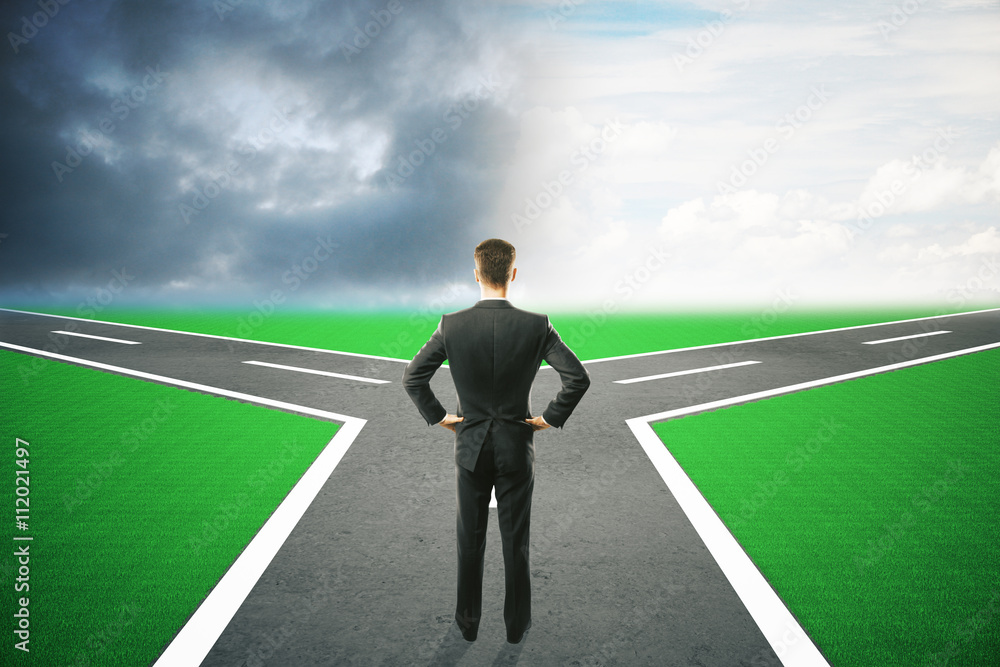 Different direction businessman Different direction businessman