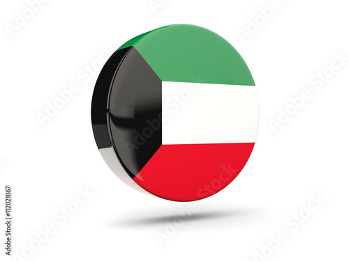 Free Download Round icon with flag of kuwait - GFXLoad