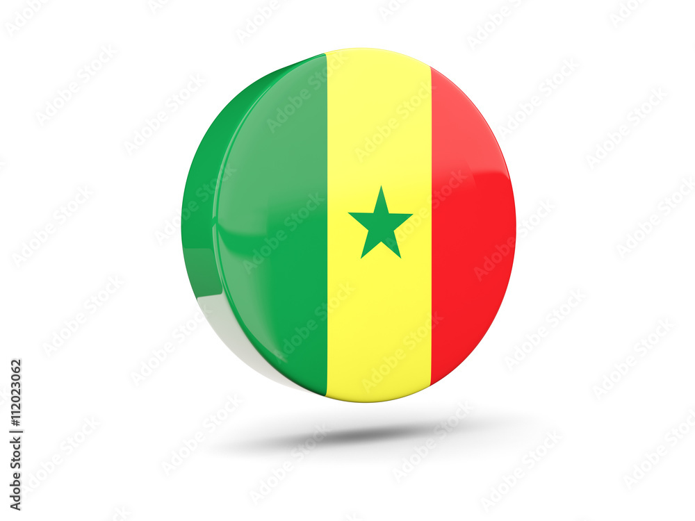 Round icon with flag of senegal Round icon with flag of senegal