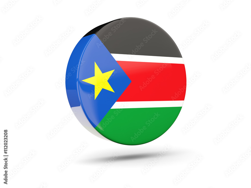 Round icon with flag of south sudan Round icon with flag of south sudan