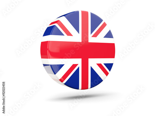 Round icon with flag of united kingdom
