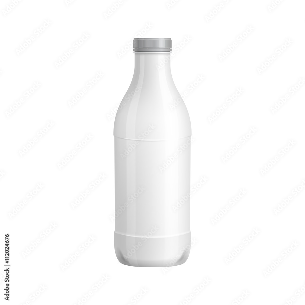 Plastic bottle template. For milk or yogurt product. Blank packaging isolated on white background. Package template. Realistic 3d pack mockup. Ready for design. Vector illustration. Plastic bottle template. For milk or yogurt product. Blank packaging isolated on white background. Package template. Realistic 3d pack mockup. Ready for design. Vector illustration.