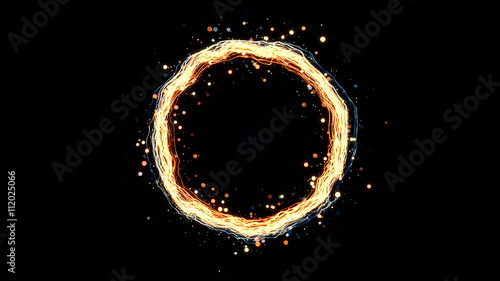 glowing particle ring