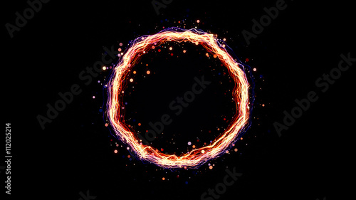 glowing particle ring