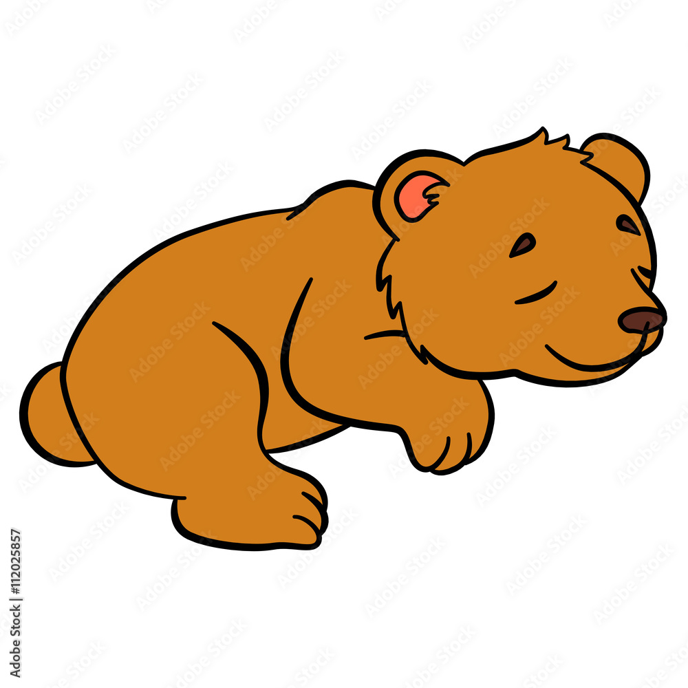 Cartoon animals for kids. Little cute baby bear. Cartoon animals for kids. Little cute baby bear.
