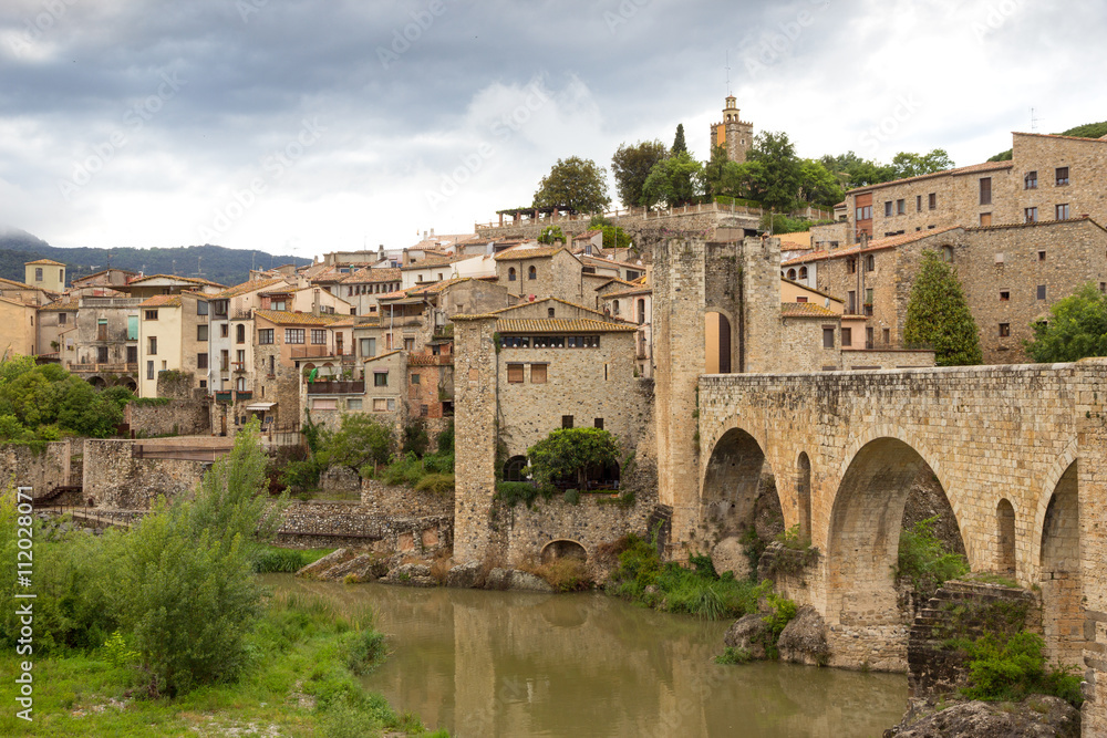 Medieval town of Besalu in Catalonia, Spain