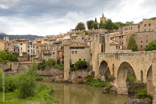 Medieval town of Besalu in Catalonia  Spain