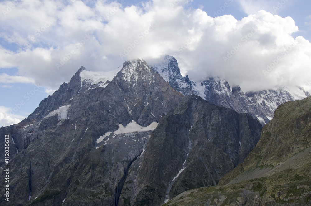 Le mont Pelvoux et la momie (PN Ecrins / Hautes-Alpes)
