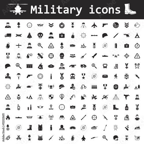Military icon set icon