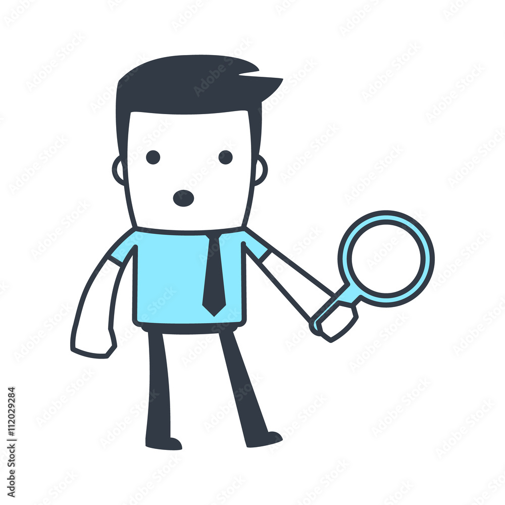 Funny Character Businessman Line art style Funny Character Businessman Line art style