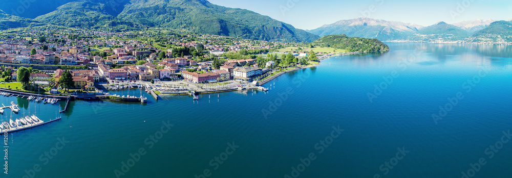 Panoramica aerea di Colico - Lago di Como (IT)