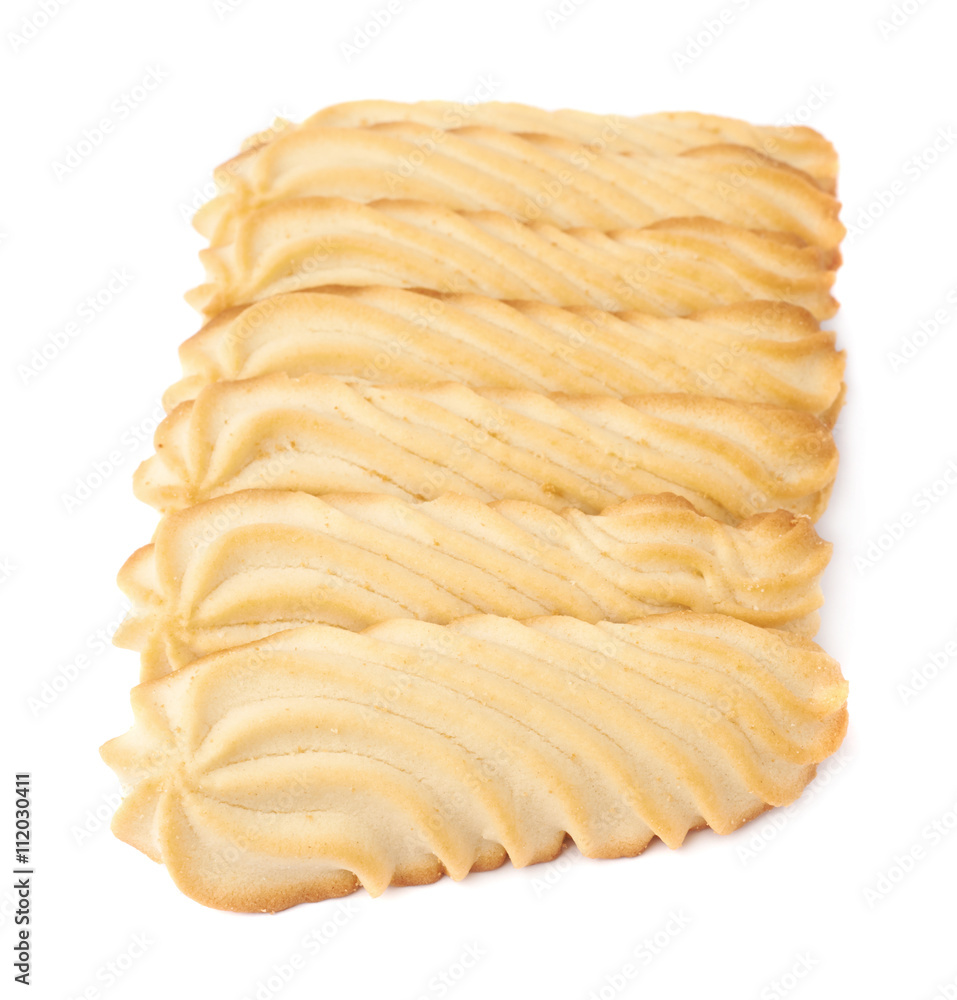 Pile of cookies isolated over the white background Pile of cookies isolated over the white background