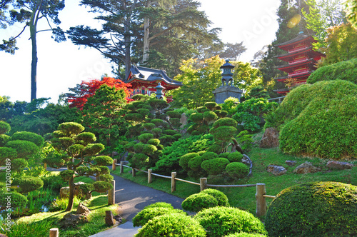 San Francisco: il Japanese Tea Garden il 16 giugno 2010. Creato nel 1894 all'interno del Golden Gate Park, è il più antico giardino pubblico giapponese negli Stati Uniti