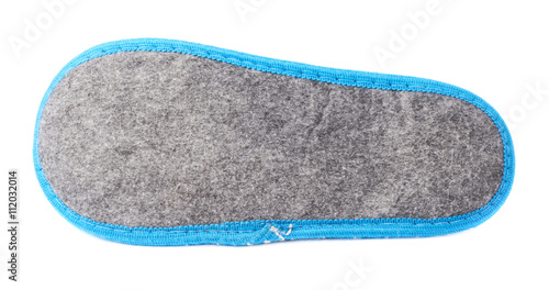 Quadro su tela Single house slipper isolated over white background