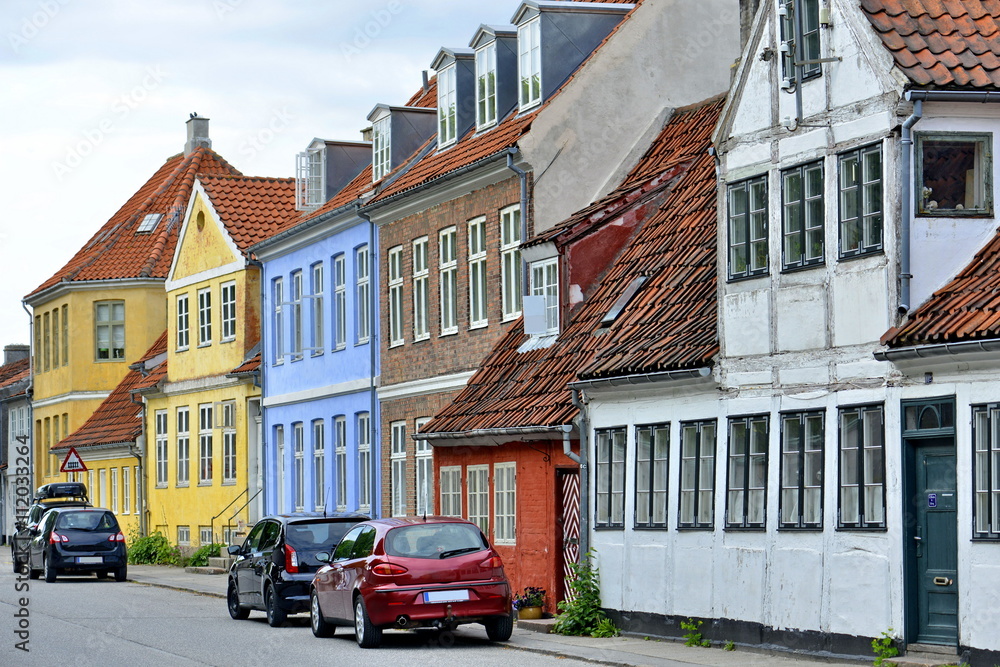 Helsingor city Danish houses
