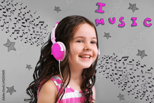 Attractive little girl with...