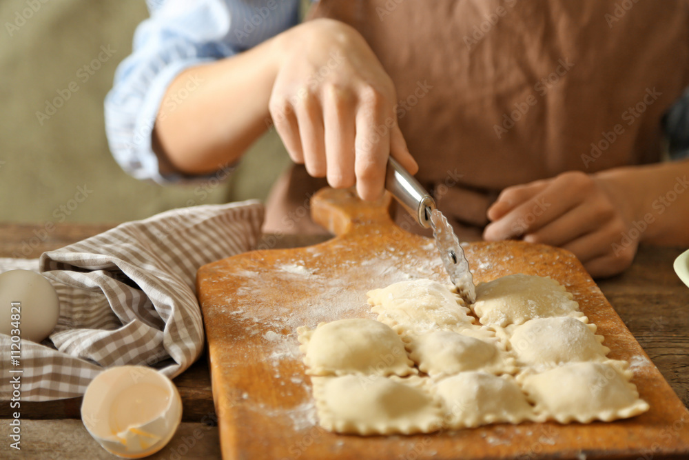 Ravioli cooking