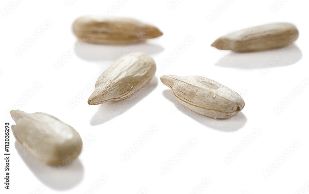 Obraz premium Sunflower Seeds Close up Isolated 