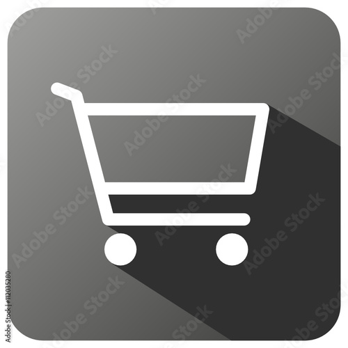 Onlineshop Einkaufswagen Button Grau