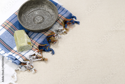Obraz na płótnie Turkish Bath Objects with Copy Space 