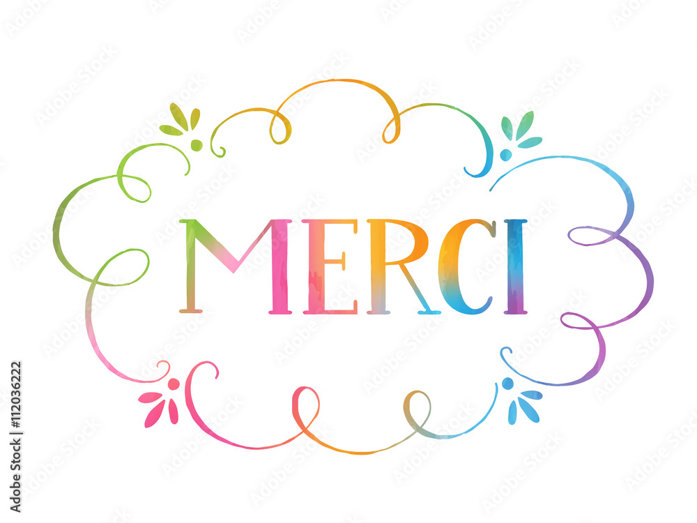 Carte MERCI Stock Vector