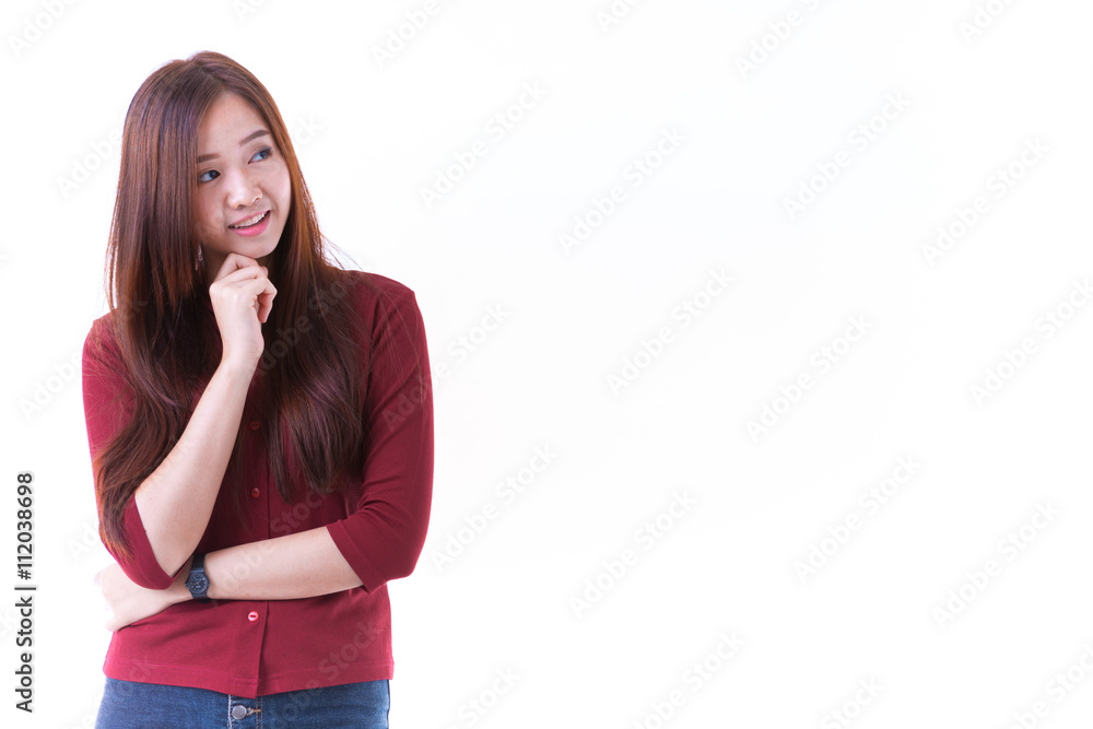 Young Asian student isolated on white background. Young Asian student isolated on white background.