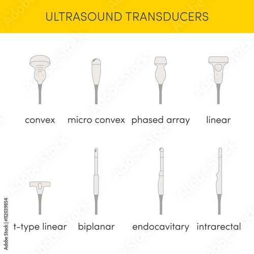 Ultrasound transducers icons