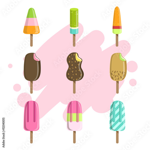 Ice Creams On Stick Set