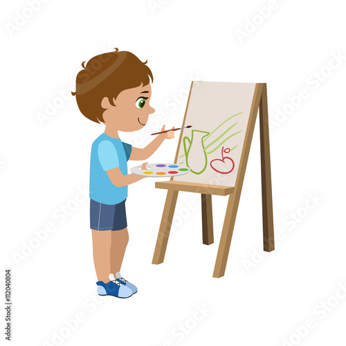 Little Boy Painting