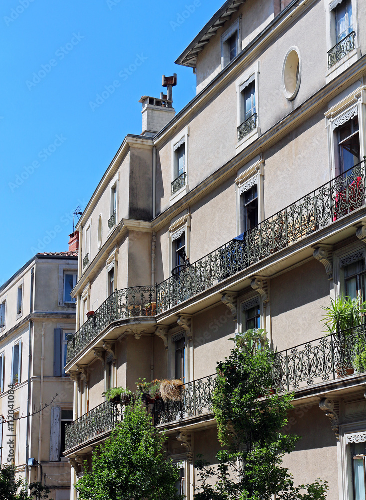 Montpellier historic center habitations - France Montpellier historic center habitations - France